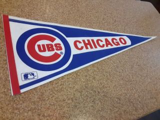 Vintage Authentic Mlb Baseball Chicago Cubs Felt Pennant Flag 30”