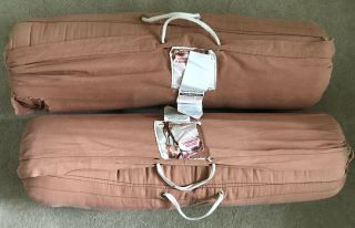 2 Vintage 60s 70s Coleman Duck Fish Tent Hunting Flannel Tan Rev Sleeping Bags