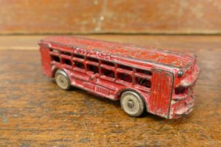 Vintage Antique Arcade Ac Williams Hubley Cast Iron Toy Twin Coach Bus