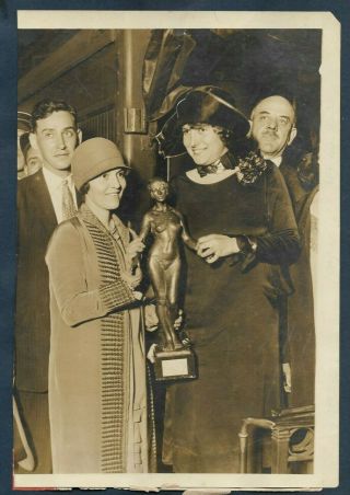 Miss America Model Fay Lamphier & Actress Madge Kennedy 1925 Vtg Press Photo Y39