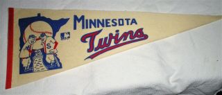 Vintage Minnesota Twins Full Size Pennant Baseball Officially Licensed 1969