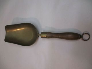 Vintage Brass Scoop Wood Handle