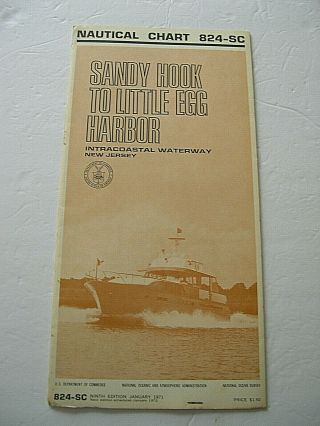 Sandy Hook To Little Egg Harbor Nj Nautical Chart 824 - Sc Edition 9 Noaa 1971