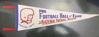 Vintage Pennant Pro Football Hall Of Fame Canton Ohio National
