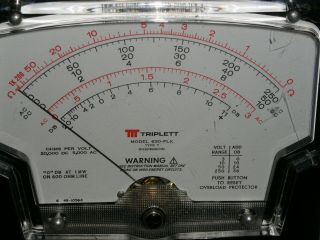 Vintage Triplett Model 630 - PLK Type 7,  Volt - Ohm - Amp Multimeter With Test Leads 3