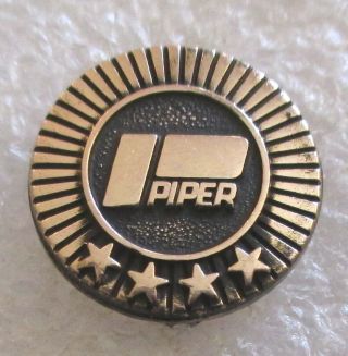 Vintage Piper Aircraft Company 20 Year Employee Service Award Pin - 1/10 10k