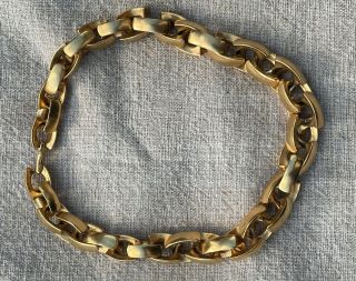 Vintage Robert Lee Morris Chunky Link Gold Finished Necklace Costume Jewelry