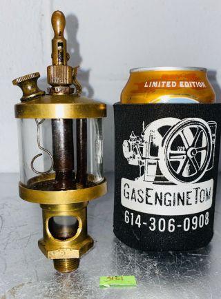 Gb Essex Brass Cylinder Oiler 2 Hit Miss Gas Engine Steampunk Vintage Antique