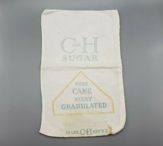 Vintage 1934 C&h Pure Cane Sugar Sack California & Hawaiian Sugar Refining Corp