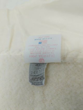 Tennessee Woolen Mills Thermal Cream Satin Trim Blanket 108” x 85” King VTG 3