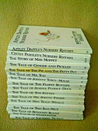 16 Vintage 1986 Beatrix Potter Peter Rabbit Nursery Rhymes & Fairy Tale Books