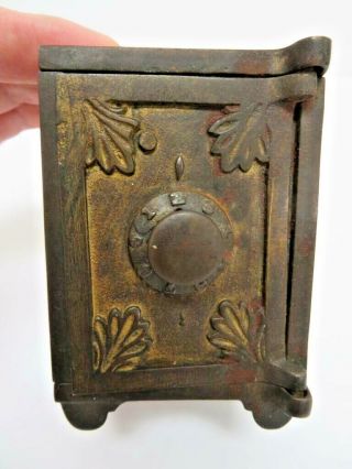 ANTIQUE STAR & MOON CAST IRON BANK WITH COMBO VERY OLD,  VERY COOL 3