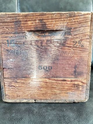 Antique Winchester Repeating Arms Co.  Ammo box Haven Conn.  2 9/16 3