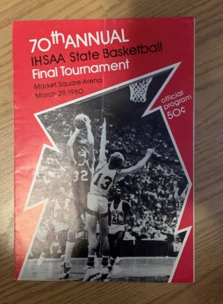 1980 Indiana High School Basketball State Finals Program