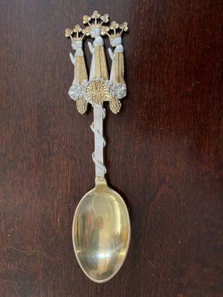 Antique 1915 Danish A.  Michelsen Sterling Silver Three Kings Christmas Spoon