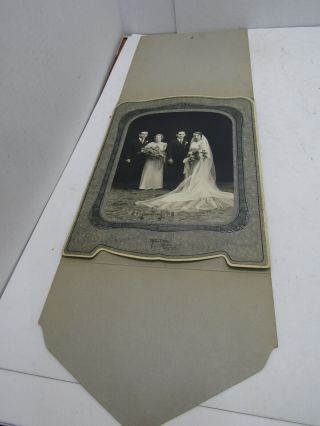 D OLD VINTAGE WEDDING PHOTO BRIDE GROOM BLACK - WHITE PHOTO CARDBOARD FRAME MAT 2