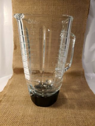 Vintage Oster 5 Cup Square Top Glass Jar Replacement W/blades