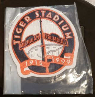 1912 - 1999 Detroit Tiger Stadium Final Season Sew On Patch 4 Inch Still In Bag