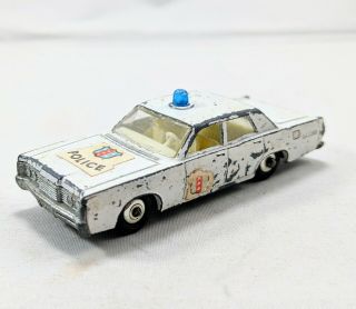 Vintage Matchbox Series No.  55 Or 73 Mercury Police Car Made In England By Lesney