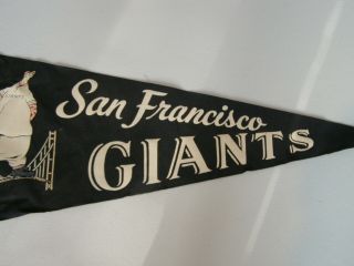 Vintage 1960 ' s San Francisco Giants Baseball Pennant 30 inch 3