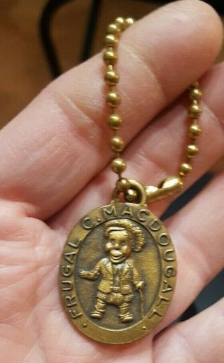 Rare Vintage Frugal Macdougall N.  A.  A.  Aviation 1950s - 60s Keychain Pendant Token