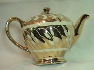 Wow Vintage Sadler England Full Gold Gilt Tea Pot Very Little Wear