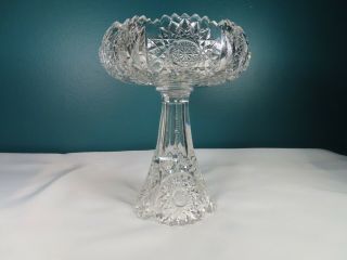 Antique - American Brilliant Period Cut Glass/crystal Compote