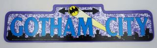 Batman Gotham City Plastic Street Sign Dc Comics Vintage 1982 Nos 18 " X 4.  75 "