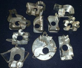 (group Of 10) Assorted Antique Cookie Cutters (all Made In Germany)