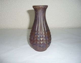 Vintage Czech Art Deco Style Mottled Saphiret Colour Glass Vase