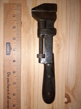 Vintage H.  D Smith Perfect Handle Monkey Wrench.  9.  5 Inches.  Wooden Handle.
