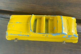 Vintage Tootsietoy Yellow 1949 Ford Convertible Metal Toy Car