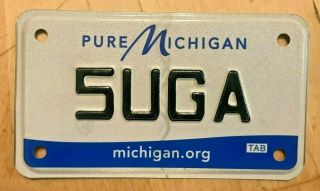 Diabetes Candy Sweet Lover Vanity Motorcycle Cycle License Plate " 5uga " Sugar