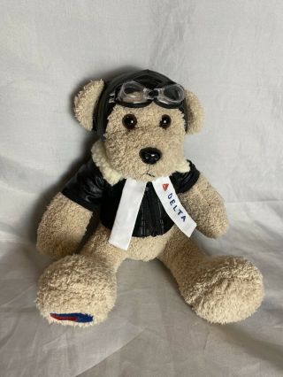 Delta Airlines Teddy Bear Plush Stuffed Animal Toy Aviation Teddy Bear