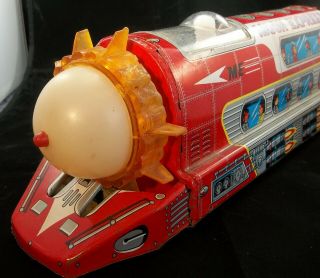 Magic Color Moon Express - Vintage Japanese Battery Operated Rocket Train Bu