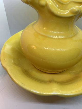 Vintage McCoy Yellow Pitcher and Wash Bowl Set 3