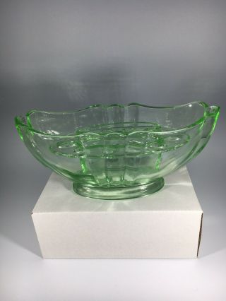 Vintage Sowerby Glass Art Deco Green Bowl /frog