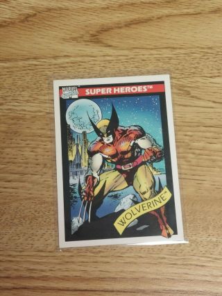 1990 Wolverine Marvel Card 10 Series 1 Vintage