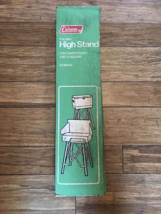 Vintage Coleman 591b499 Folding High Stand Stoves & Coolers Usa
