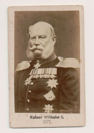 Vintage Cdv Kaiser William I,  German Emperor