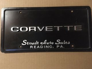 Stoudt Corvette Auto Sales Reading Pa License Plate