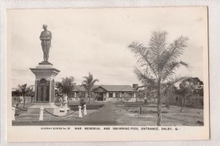 Vintage Postcard Rppc War Memorial & Swimming Pool,  Dalby Queensland 1909