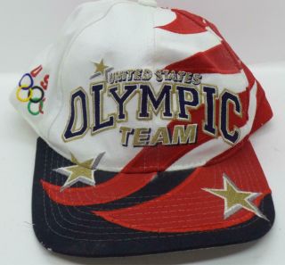 United States Olympic Team Adjustable Starter Cap Snapback Hat Vintage