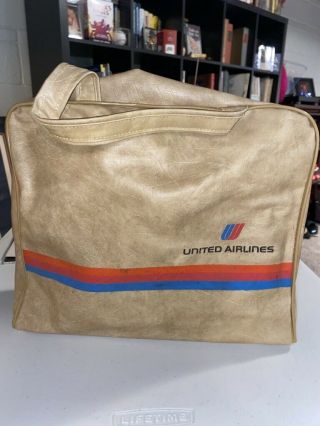 Vintage United Airlines Flight Attendant Travel Bag 1960 