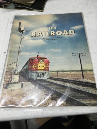Vintage Railroad Book Furnished Through Courtesy Of Santa Fe System Lines 1951