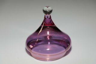 Vintage Lid Only Glass Apothecary Candy Jar Amethyst Circus Tent ?empoli? 3 " Euc