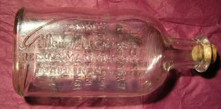Vintage Corked Glass Bottle Thomas A.  Edison Special Battery Oil Bloomfield Nj