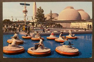 Disneyland Anaheim Vintage Postcard - Flying Saucers