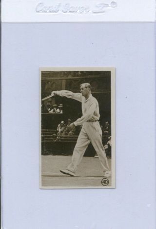 1934 R.  & J.  Hill Sports Tennis W.  T.  " Bill " Tilden 40 Vintage Sports Card