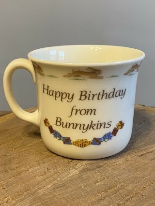 Vintage Royal Doulton Bunnykins 1988 Handled Cup Happy Birthday Mug